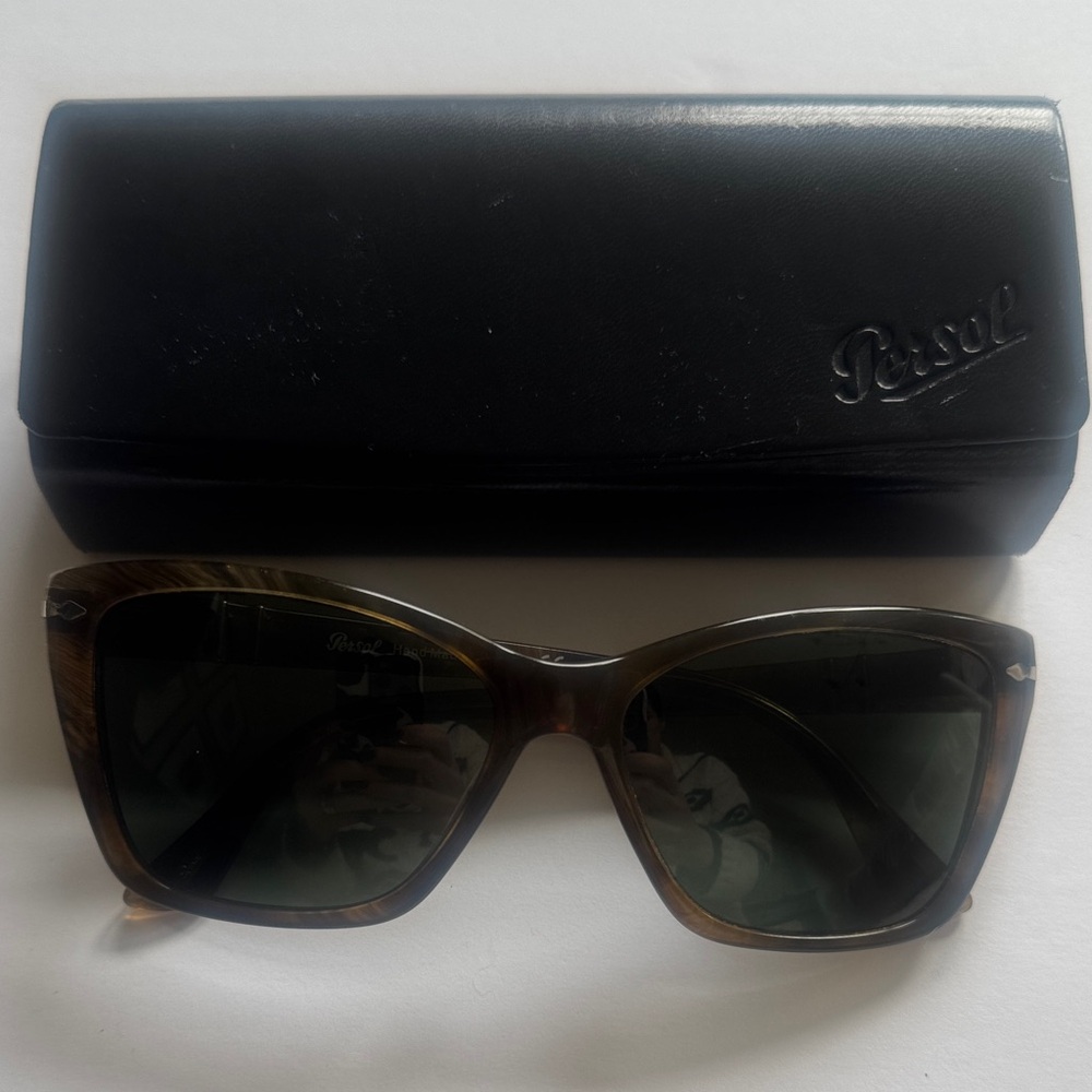 Persol Tortoise Shell Sunglasses with Black Case